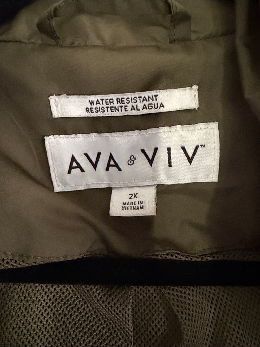 Ava & Viv Olive Utility Hooded Anorak Jacket - Picture 2 of 6